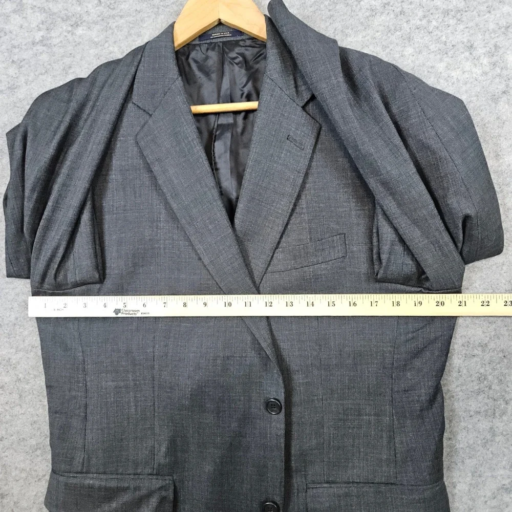 Von Maur Hart Schaffner Marx Gold Trumpeter‎ Gray Wool Blazer Men's 42S Preppy